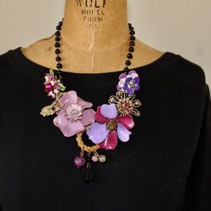 Stunning Upcycled Necklace Made from Vintage Elements
